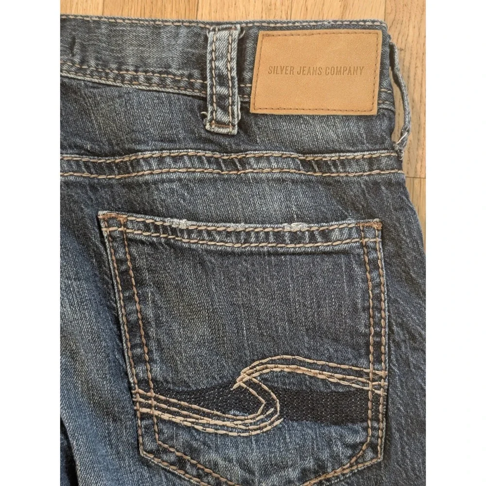 Silver ZAC Straight Leg Jeans Men's 32x32 (32x31) Blue Denim Y2K Style Straight